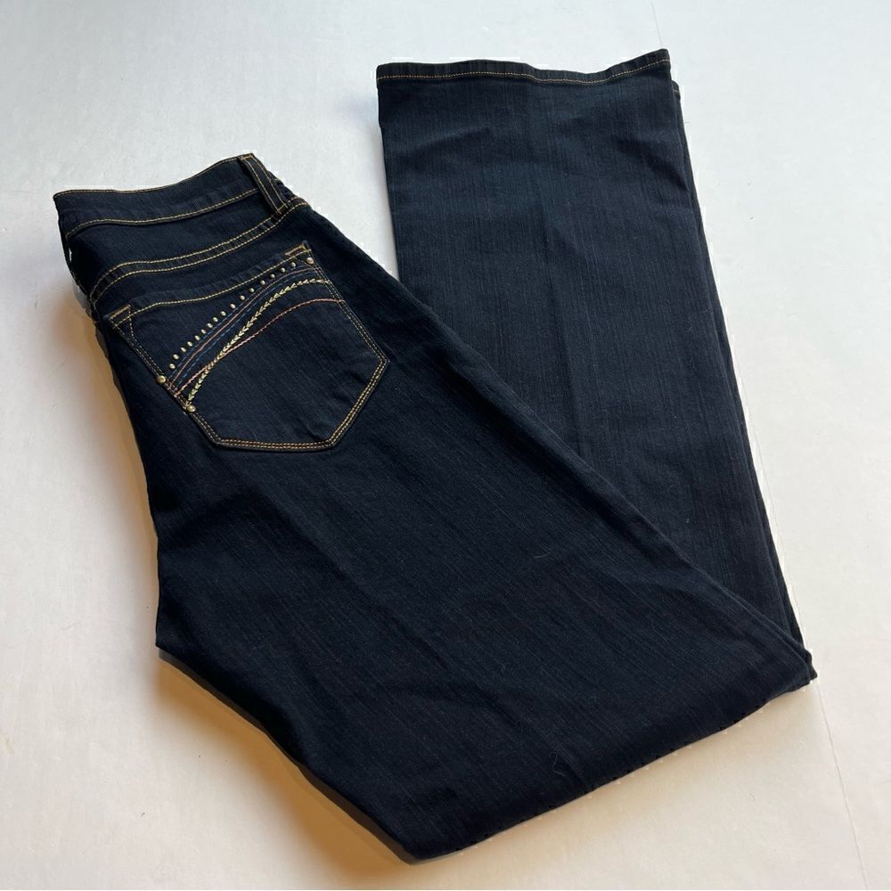 NYDJ Women's Dark Blue Size 8 High Waist Flare Leg Jeans